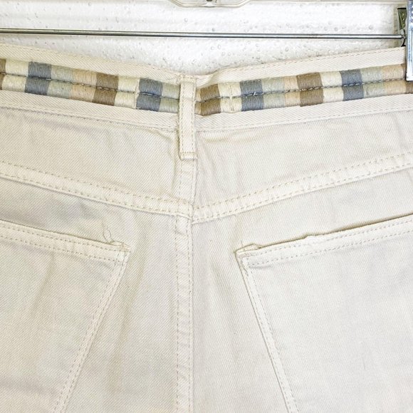 Free People Denim Embroidered Waist Shorts 26 - Picture 7 of 8